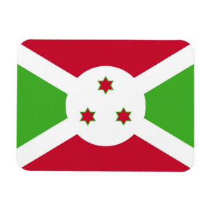 Patriotisk flexibel magnet med flagga av Burundi