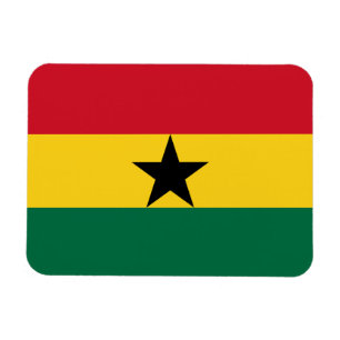 Patriotisk flexibel magnet med flagga av Ghana