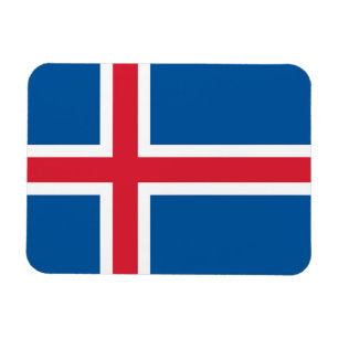 Patriotisk flexibel magnet med flagga av Island