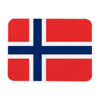 Patriotisk flexibel magnet med flagga av Norge