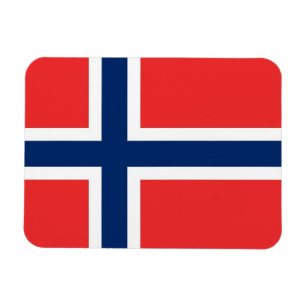 Patriotisk flexibel magnet med flagga av Norge