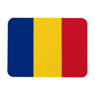 Patriotisk flexibel magnet med flagga av Rumänien