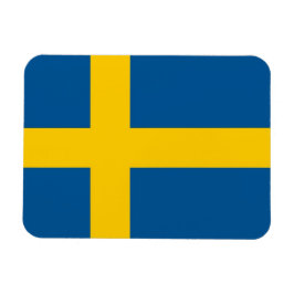 Patriotisk flexibel magnet med flagga av Sverige