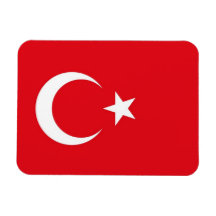 Patriotisk flexibel magnet med flagga av Turkiet