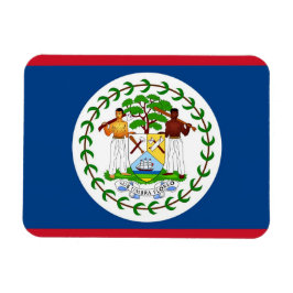 Patriotisk flexibel magnet med flagga Belize