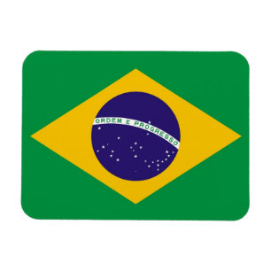 Patriotisk flexibel magnet med flagga från Brasili
