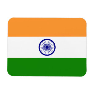 Patriotisk flexibel magnet med flagga från Indien