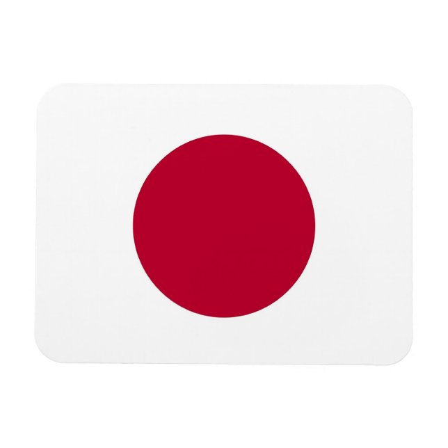 Patriotisk flexibel magnet med flagga från Japan (Horisontell)