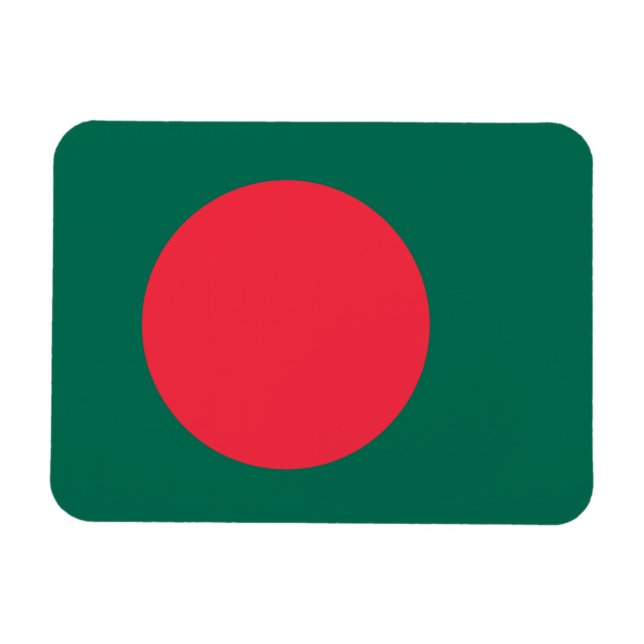 Patriotisk flexibel magnet med flagga i Bangladesh (Horisontell)