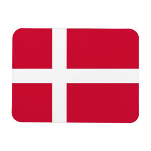 Patriotisk flexibel magnet med flagga i Danmark