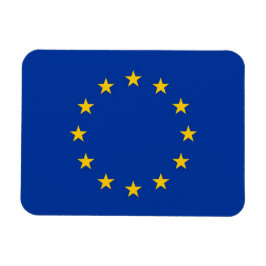Patriotisk flexibel magnet med flagga i Europa