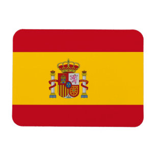Patriotisk flexibel magnet med flagga i Spanien