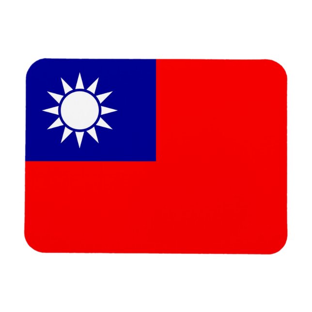 Patriotisk flexibel magnet med flagga i Taiwan (Horisontell)
