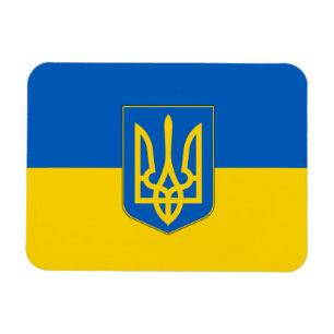 Patriotisk flexibel magnet med flagga i Ukraina