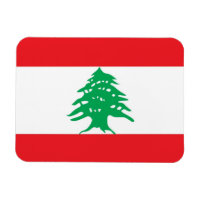 Patriotisk, flexibel magnet med flagga Libanon