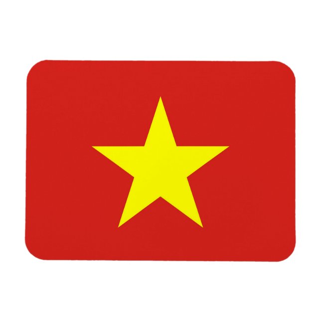 Patriotisk flexibel magnet med flagga Vietnam (Horisontell)
