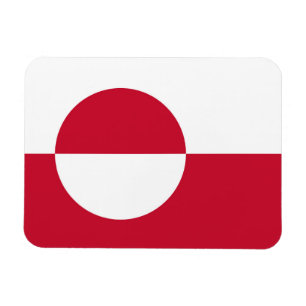 Patriotisk flexibel magnet med Grönlands flagga