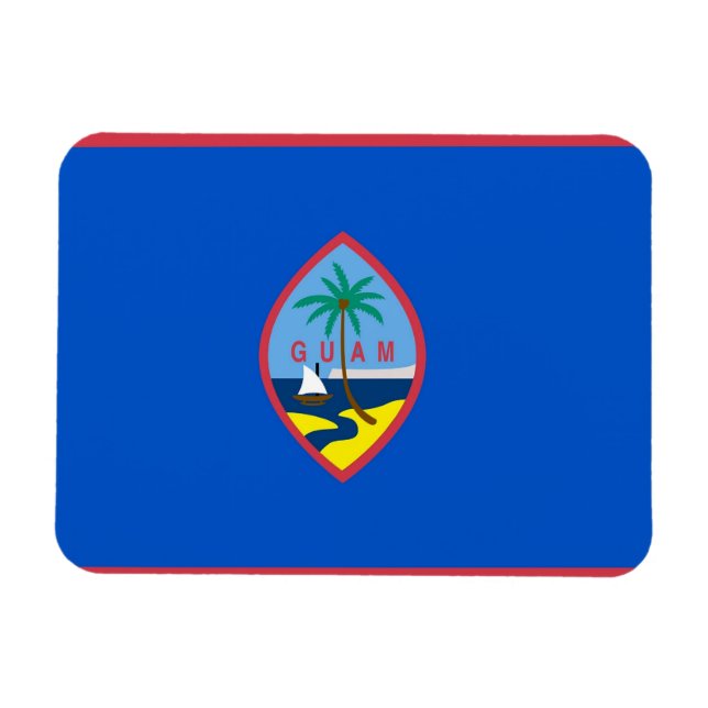 Patriotisk flexibel magnet med Guam flagga (Horisontell)