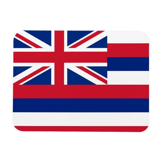 Patriotisk flexibel magnet med Hawaii flagga (Horisontell)