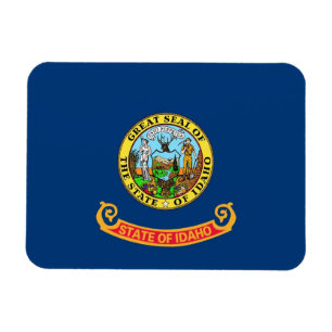 Patriotisk flexibel magnet med Idaho flagga