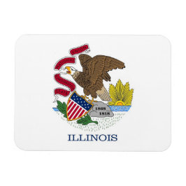 Patriotisk flexibel magnet med Illinois flagga