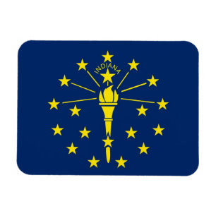 Patriotisk flexibel magnet med Indiana flagga