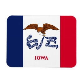 Patriotisk flexibel magnet med Iowa flagga