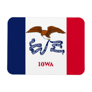 Patriotisk flexibel magnet med Iowa flagga