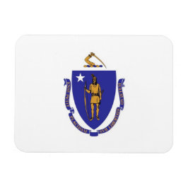 Patriotisk flexibel magnet med Massachusetts flagg