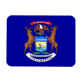 Patriotisk flexibel magnet med Michigan flagga