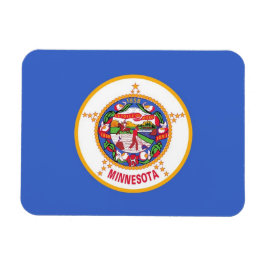 Patriotisk flexibel magnet med Minnesota flagga