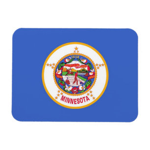 Patriotisk flexibel magnet med Minnesota flagga