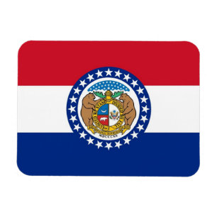 Patriotisk flexibel magnet med Missouri flagga