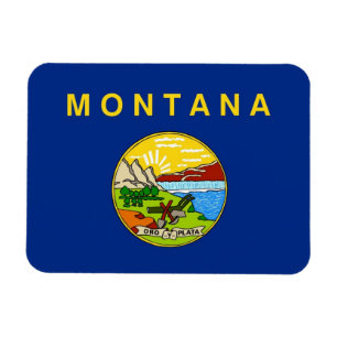 Patriotisk flexibel magnet med Montana flagga