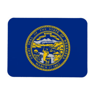 Patriotisk flexibel magnet med Nebraska flagga