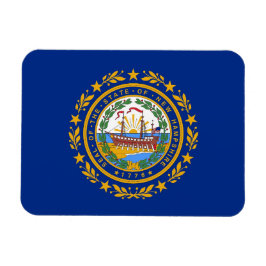 Patriotisk flexibel magnet med New Hampshire flagg