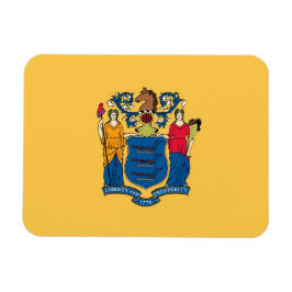 Patriotisk flexibel magnet med New jersey flagga