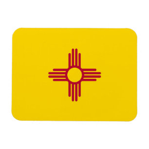 Patriotisk flexibel magnet med New mexico flagga