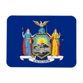 Patriotisk flexibel magnet med New York flagga