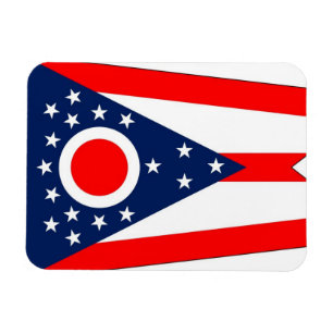 Patriotisk flexibel magnet med Ohio flagga