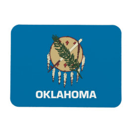 Patriotisk flexibel magnet med Oklahoma flagga
