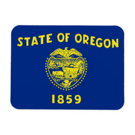 Patriotisk flexibel magnet med Oregon flagga
