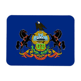 Patriotisk flexibel magnet med Pennsylvania flagga