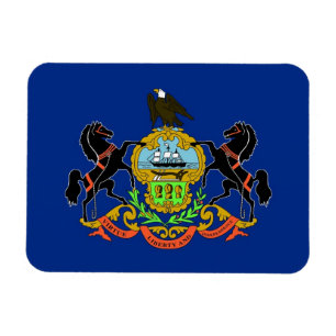 Patriotisk flexibel magnet med Pennsylvania flagga