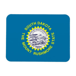 Patriotisk flexibel magnet med South Dakota flagga