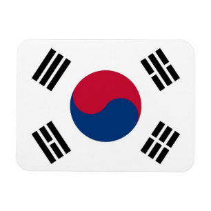 Patriotisk flexibel magnet med Sydkoreas flagga