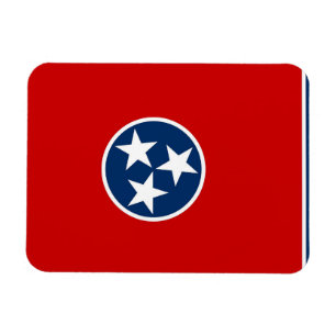 Patriotisk flexibel magnet med Tennessee flagga