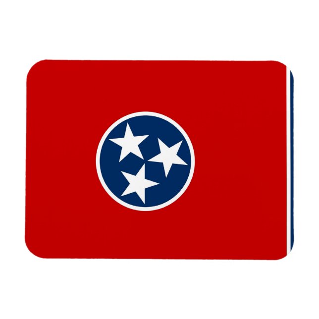 Patriotisk flexibel magnet med Tennessee flagga (Horisontell)