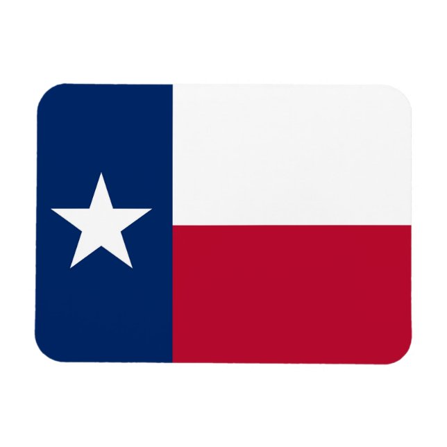 Patriotisk flexibel magnet med Texas flagga (Horisontell)
