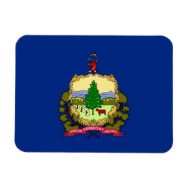 Patriotisk flexibel magnet med Vermont Statlig fla